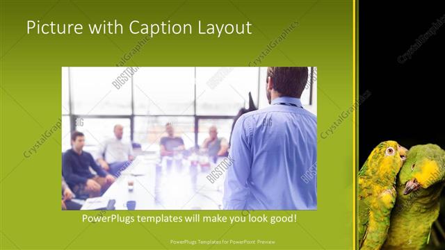 Picture with Caption presentation slide layout