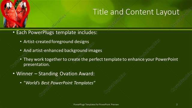 Title and Content presentation slide layout