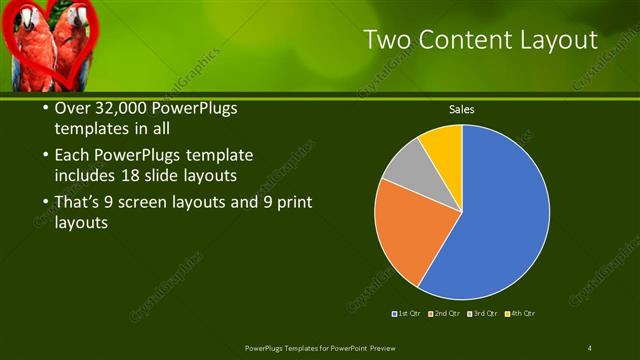 Two Content presentation slide layout