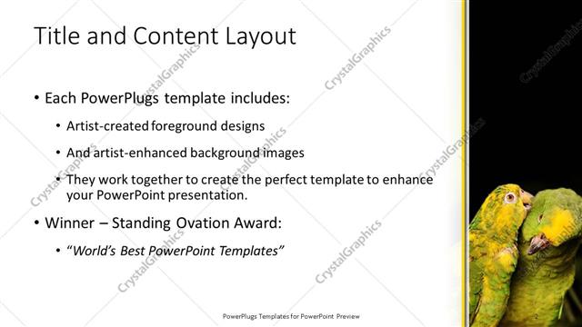 Title and Content presentation slide layout