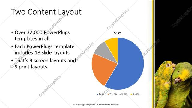 Two Content presentation slide layout