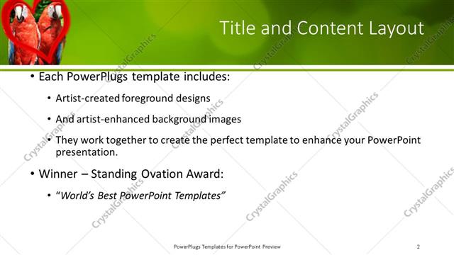 Title and Content presentation slide layout