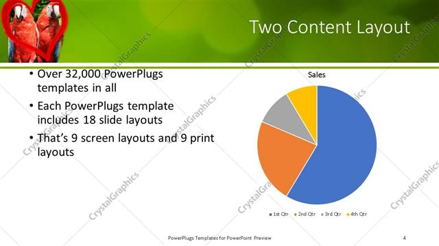 Two Content presentation slide layout