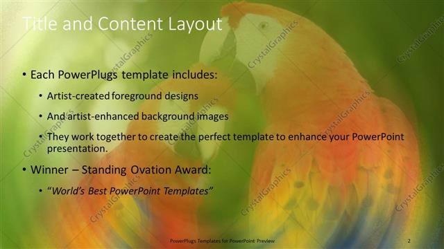 Title and Content presentation slide layout