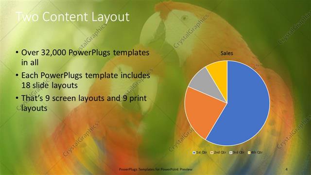 Two Content presentation slide layout