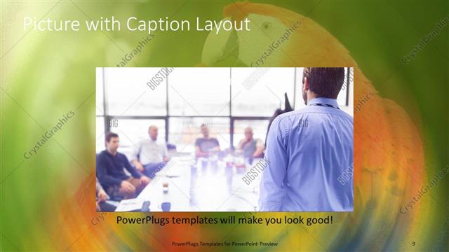 Picture with Caption presentation slide layout