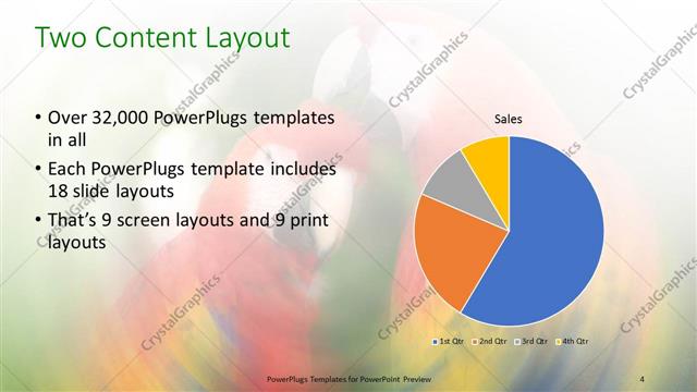 Two Content presentation slide layout
