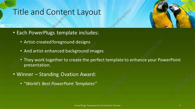 Title and Content presentation slide layout