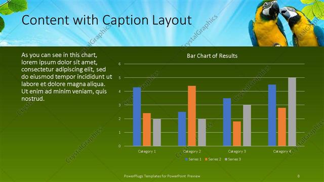 Content with Caption presentation slide layout