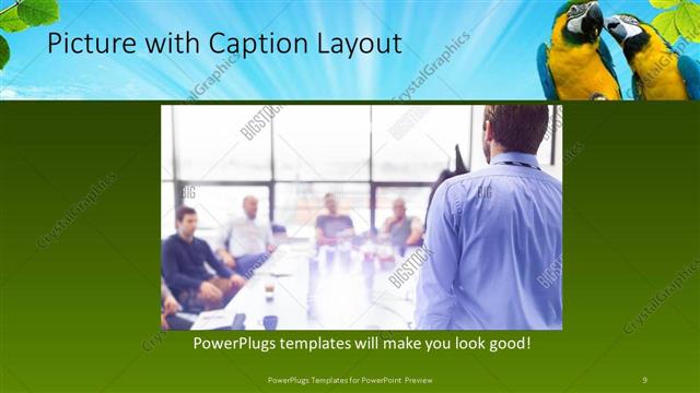 Picture with Caption presentation slide layout