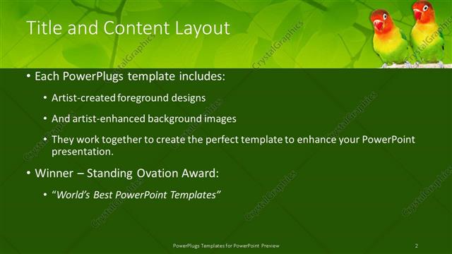 Title and Content presentation slide layout