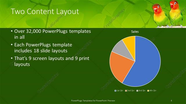 Two Content presentation slide layout