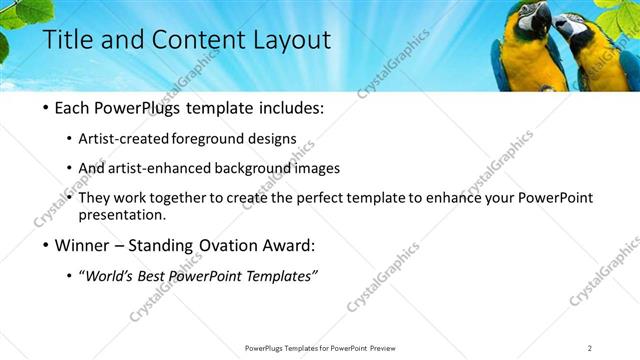 Title and Content presentation slide layout