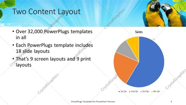 Two Content presentation slide layout