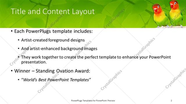 Title and Content presentation slide layout