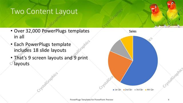 Two Content presentation slide layout