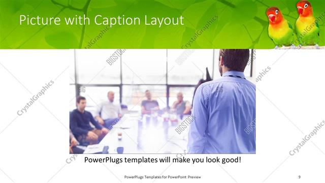 Picture with Caption presentation slide layout