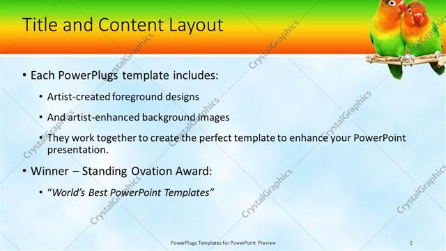 Title and Content presentation slide layout