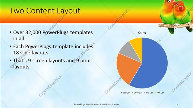 Two Content presentation slide layout