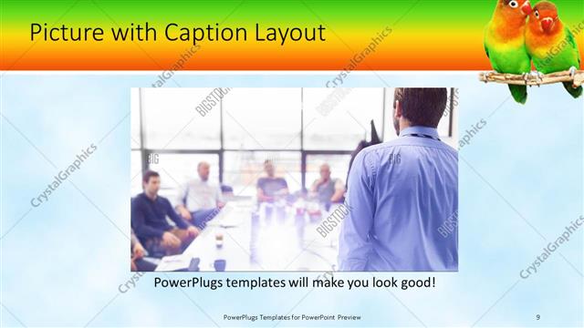 Picture with Caption presentation slide layout