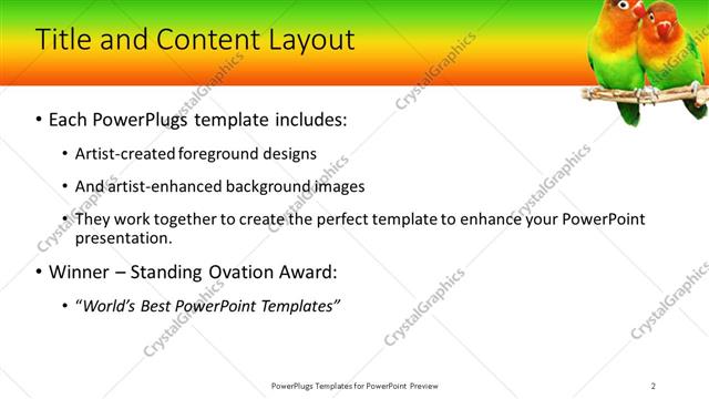Title and Content presentation slide layout