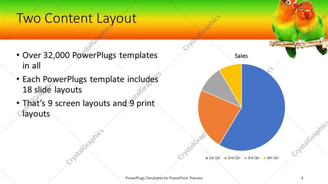 Two Content presentation slide layout