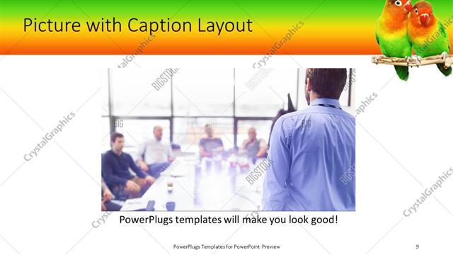 Picture with Caption presentation slide layout