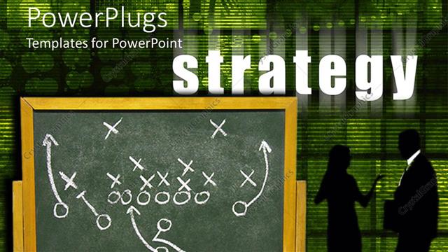  Presentation with strategy - A pair of professionals with a blackboard