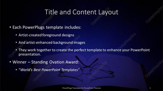 Title and Content presentation slide layout