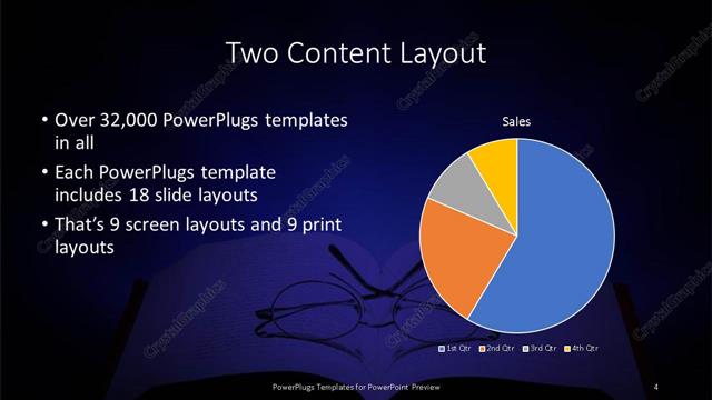 Two Content presentation slide layout