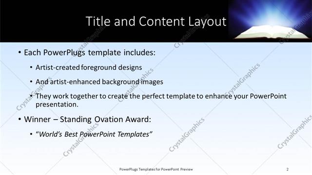 Title and Content presentation slide layout