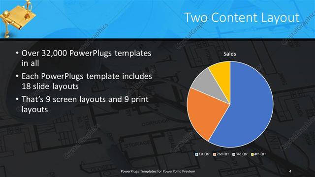 Two Content presentation slide layout