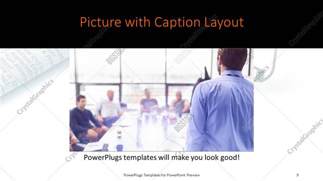 Picture with Caption presentation slide layout
