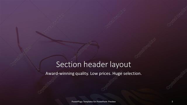 Section Header presentation slide layout