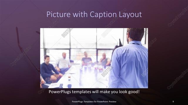 Picture with Caption presentation slide layout