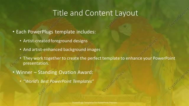 Title and Content presentation slide layout