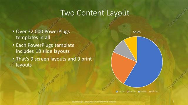 Two Content presentation slide layout