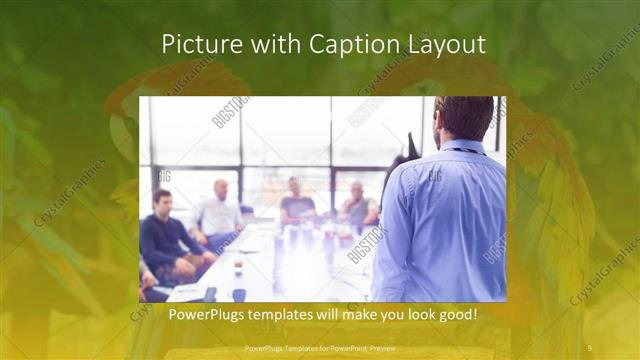 Picture with Caption presentation slide layout