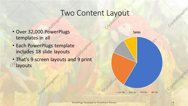Two Content presentation slide layout
