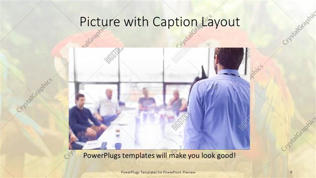 Picture with Caption presentation slide layout