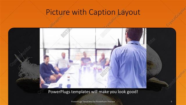 Picture with Caption presentation slide layout
