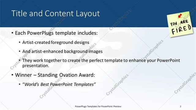 Title and Content presentation slide layout