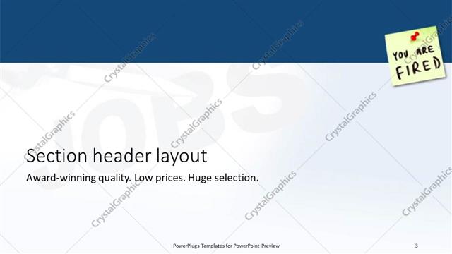 Section Header presentation slide layout