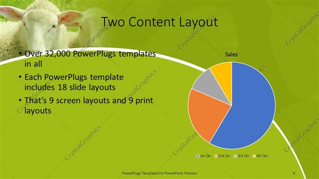 Two Content presentation slide layout