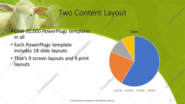 Two Content presentation slide layout