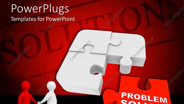  Presentation with problem solving - A pair after solving a jigsaw puzzle