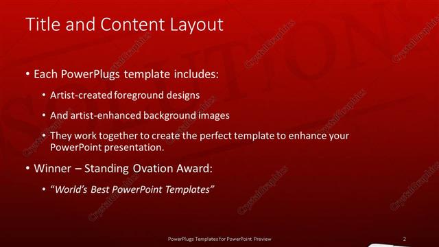 Title and Content presentation slide layout