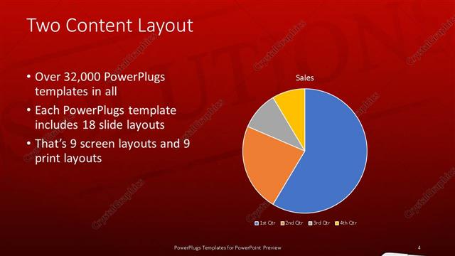 Two Content presentation slide layout
