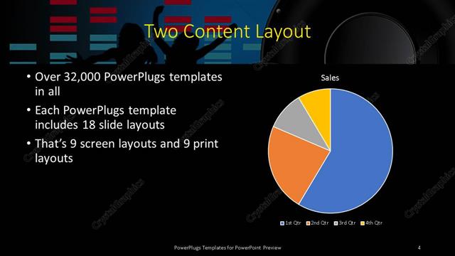 Two Content presentation slide layout