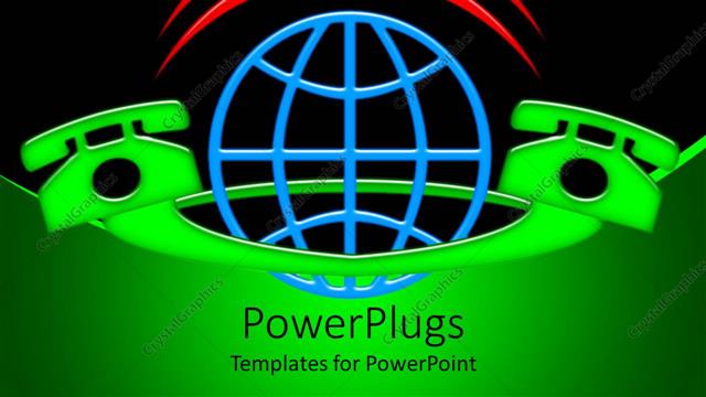  Presentation with pair - A pair of telephones connected together with the Earth in the middle